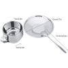 Zestaw kubek do kawy espresso z łyżką i spodkiem ze stali nierdzewnej 120ml [13250000466]